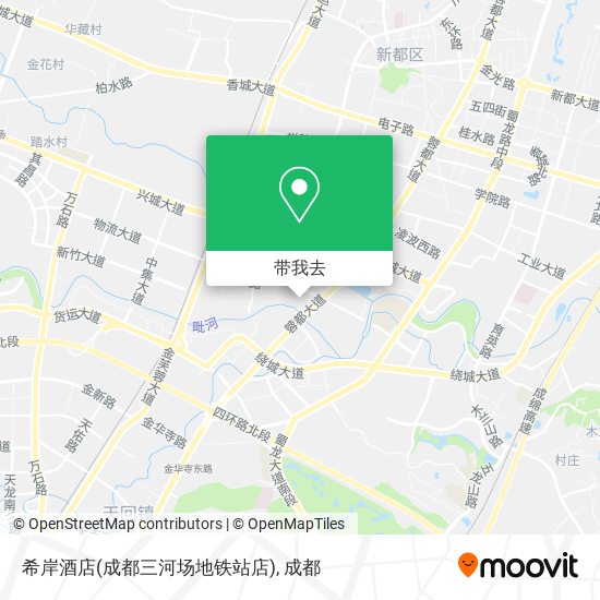 希岸酒店(成都三河场地铁站店)地图