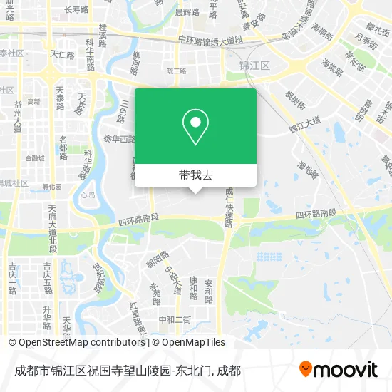 成都市锦江区祝国寺望山陵园-东北门地图