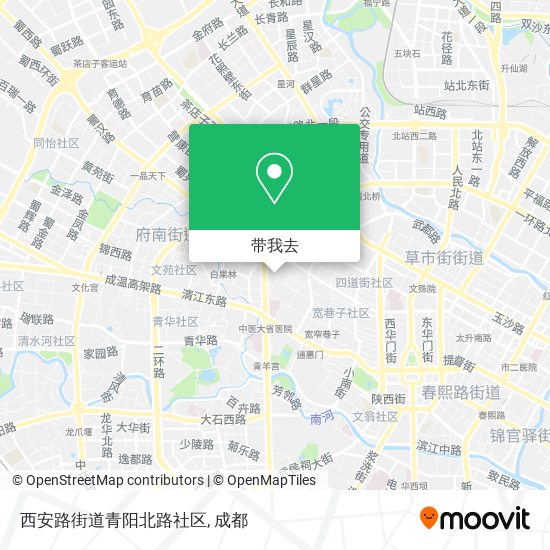 西安路街道青阳北路社区地图