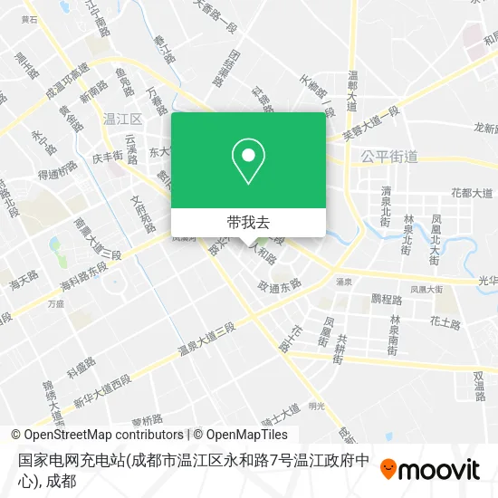 国家电网充电站(成都市温江区永和路7号温江政府中心)地图