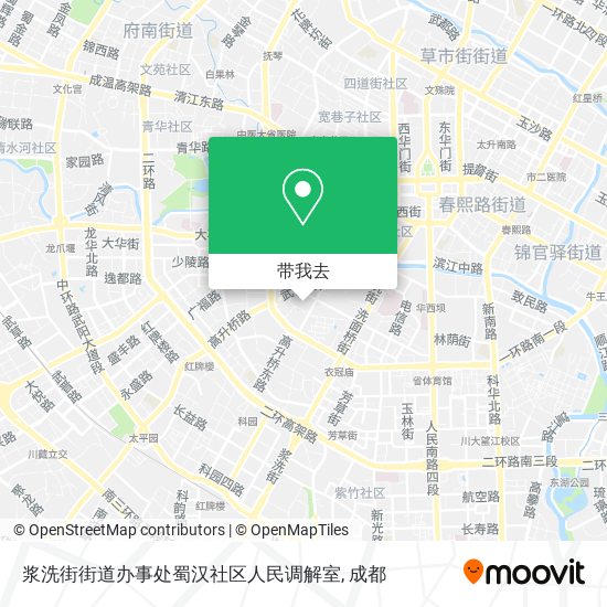 浆洗街街道办事处蜀汉社区人民调解室地图