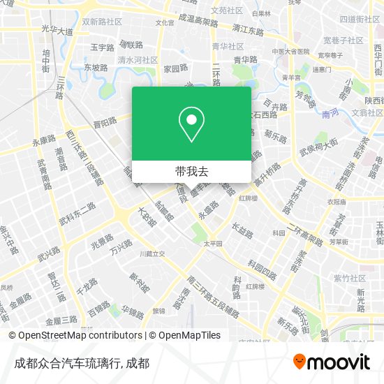 成都众合汽车琉璃行地图