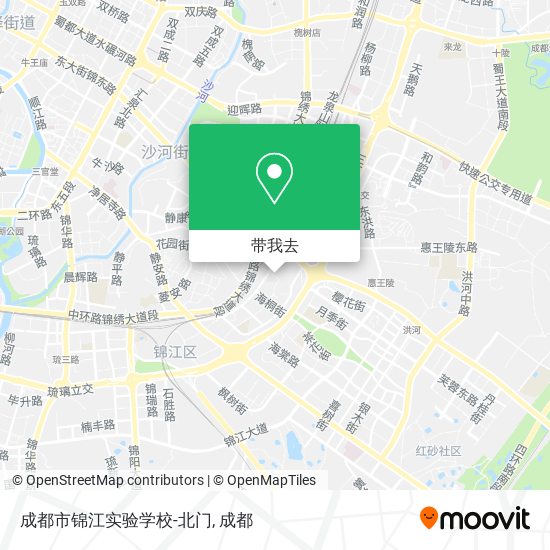 成都市锦江实验学校-北门地图