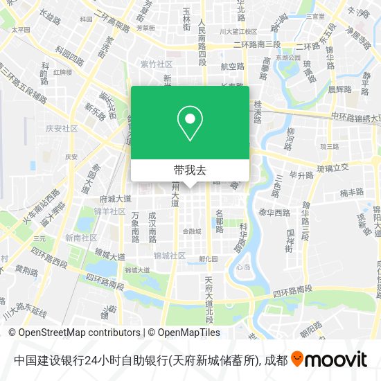 中国建设银行24小时自助银行(天府新城储蓄所)地图