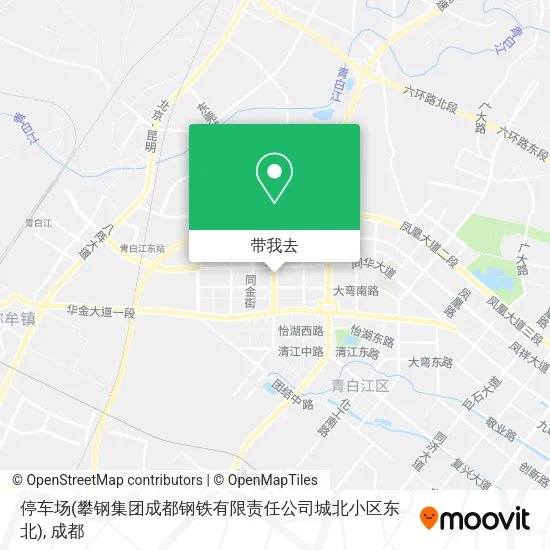 停车场(攀钢集团成都钢铁有限责任公司城北小区东北)地图