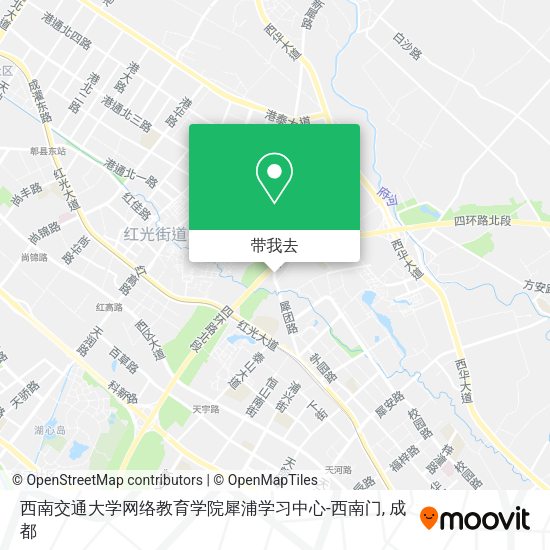 西南交通大学网络教育学院犀浦学习中心-西南门地图