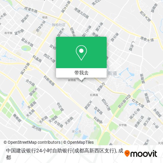 中国建设银行24小时自助银行(成都高新西区支行)地图