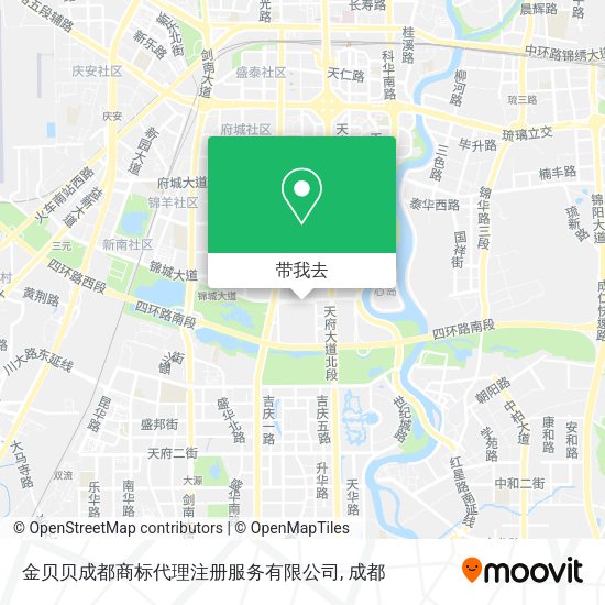 金贝贝成都商标代理注册服务有限公司地图