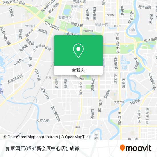 如家酒店(成都新会展中心店)地图