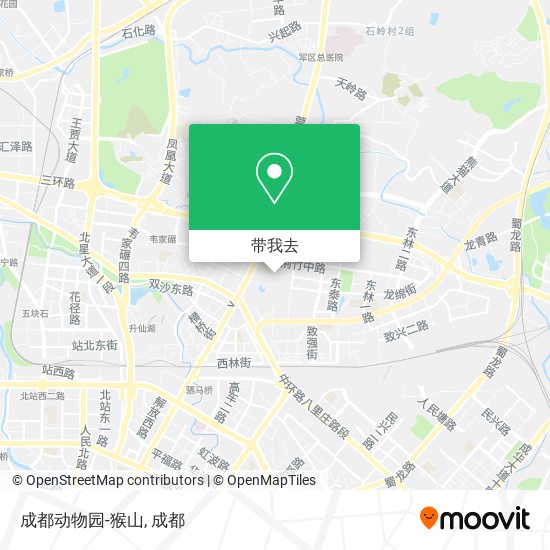 成都动物园-猴山地图