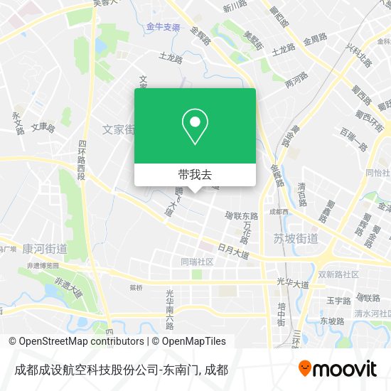 成都成设航空科技股份公司-东南门地图