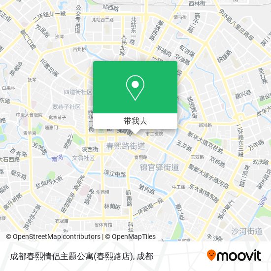 成都春熙情侣主题公寓(春熙路店)地图