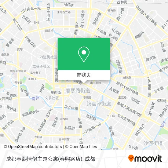 成都春熙情侣主题公寓(春熙路店)地图