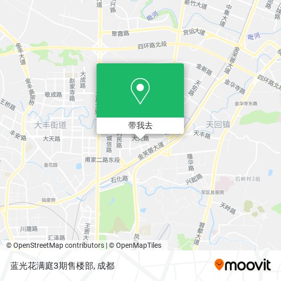 蓝光花满庭3期售楼部地图