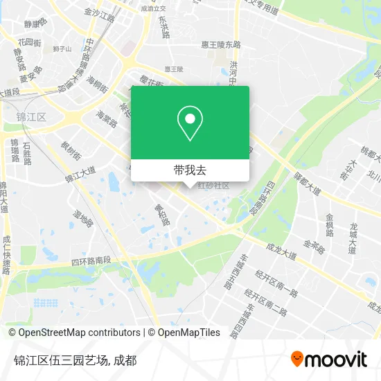 锦江区伍三园艺场地图