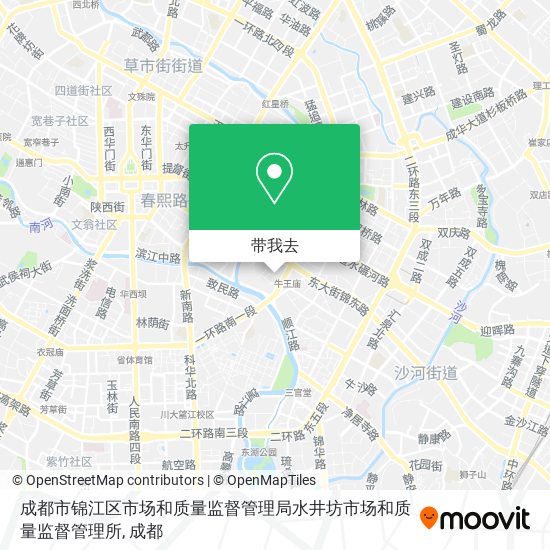 成都市锦江区市场和质量监督管理局水井坊市场和质量监督管理所地图