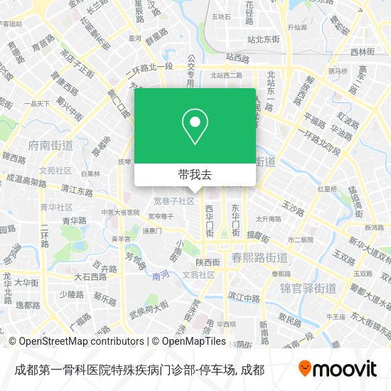 成都第一骨科医院特殊疾病门诊部-停车场地图