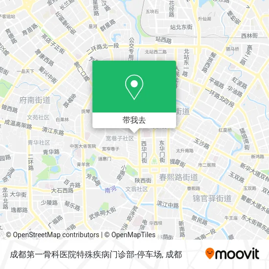 成都第一骨科医院特殊疾病门诊部-停车场地图