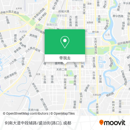 剑南大道中段辅路/盛治街(路口)地图