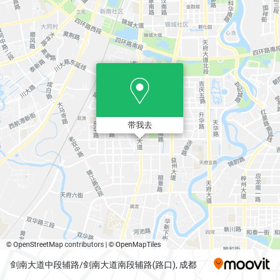 剑南大道中段辅路/剑南大道南段辅路(路口)地图