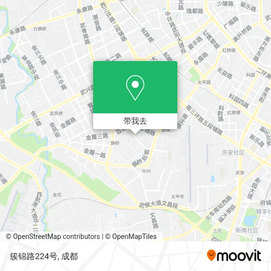簇锦路224号地图