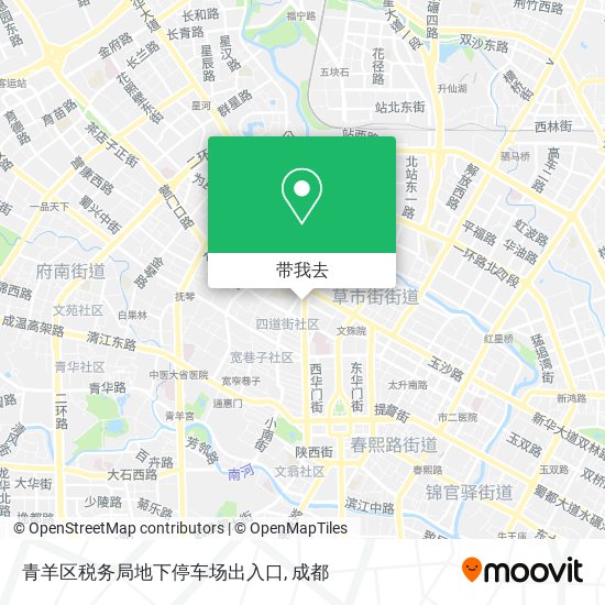 青羊区税务局地下停车场出入口地图