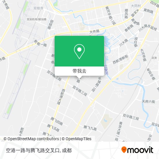 空港一路与腾飞路交叉口地图