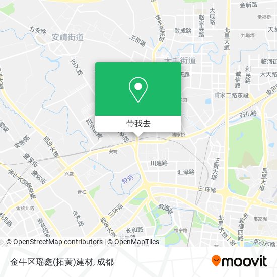 金牛区瑶鑫(拓黄)建材地图