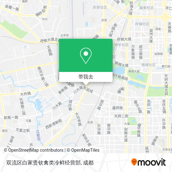 双流区白家贵钦禽类冷鲜经营部地图