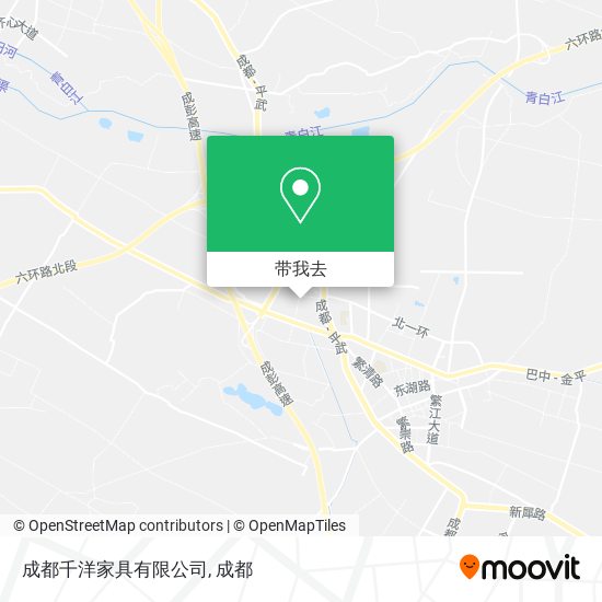成都千洋家具有限公司地图