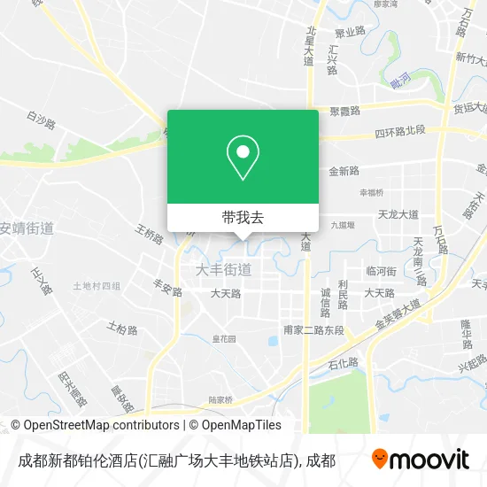 成都新都铂伦酒店(汇融广场大丰地铁站店)地图