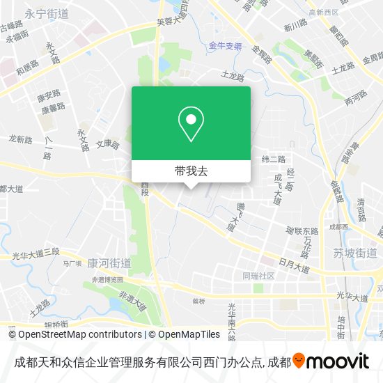 成都天和众信企业管理服务有限公司西门办公点地图