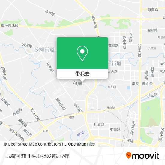 成都可菲儿毛巾批发部地图