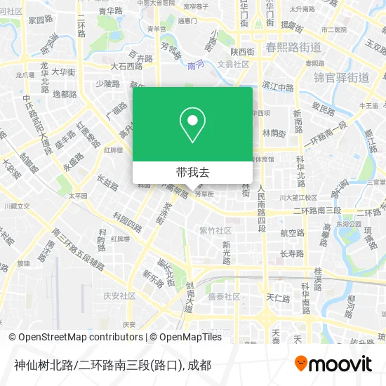 神仙树北路/二环路南三段(路口)地图