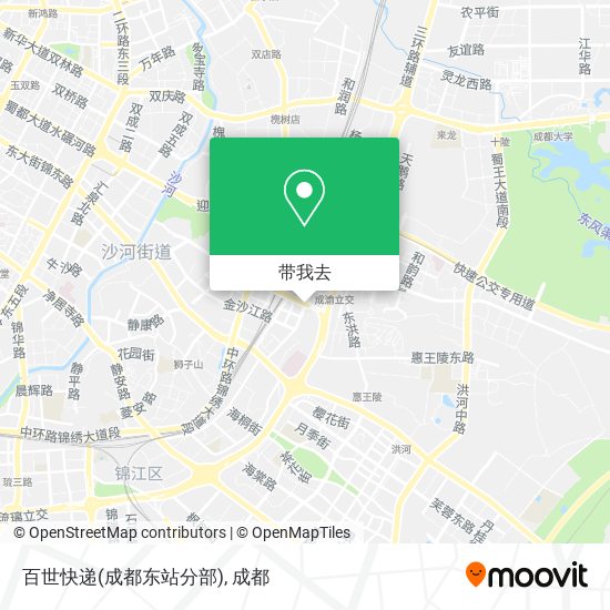 百世快递(成都东站分部)地图