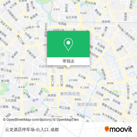 云龙酒店停车场-出入口地图