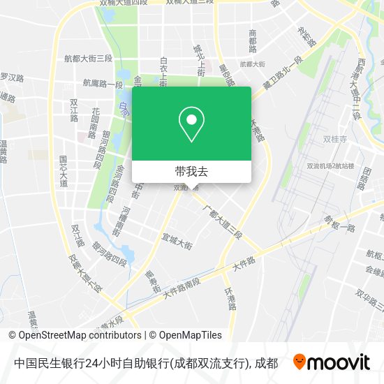 中国民生银行24小时自助银行(成都双流支行)地图