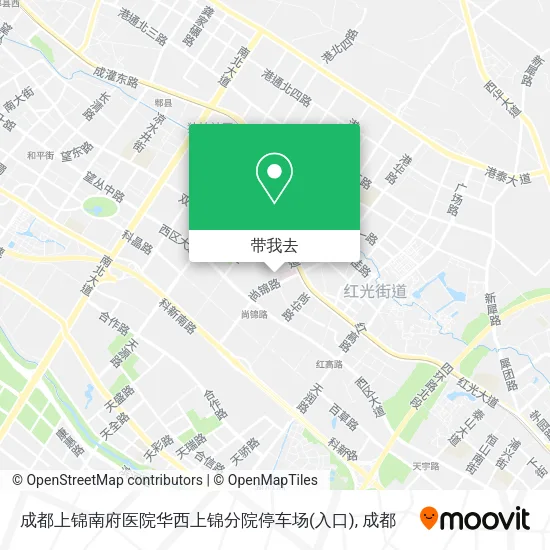 成都上锦南府医院华西上锦分院停车场(入口)地图