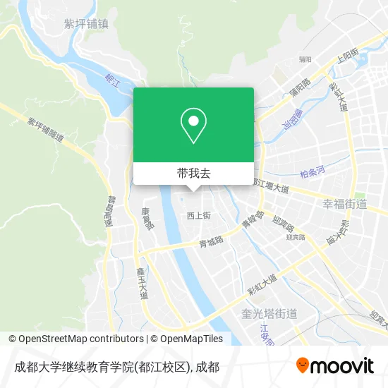 成都大学继续教育学院(都江校区)地图