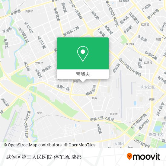 武侯区第三人民医院-停车场地图