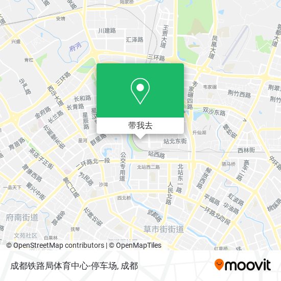 成都铁路局体育中心-停车场地图