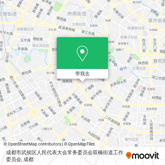 成都市武侯区人民代表大会常务委员会双楠街道工作委员会地图