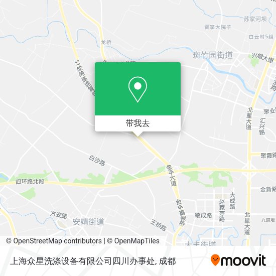 上海众星洗涤设备有限公司四川办事处地图