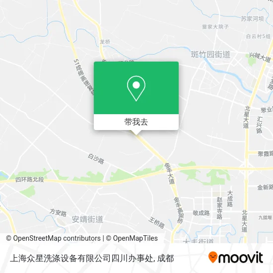 上海众星洗涤设备有限公司四川办事处地图