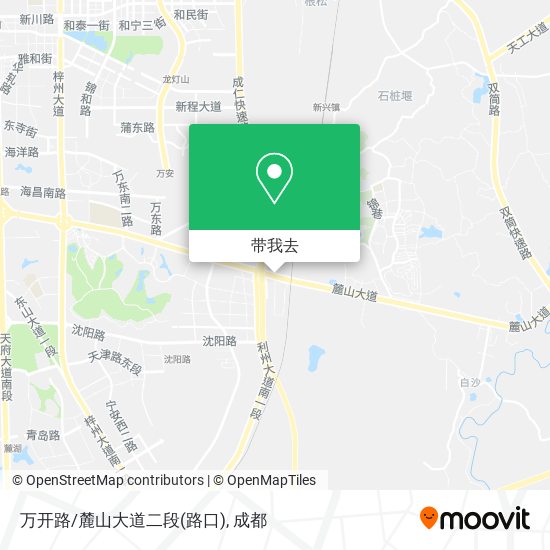 万开路/麓山大道二段(路口)地图