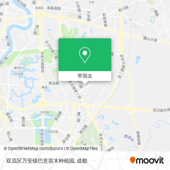 双流区万安镇巴意苗木种植园地图