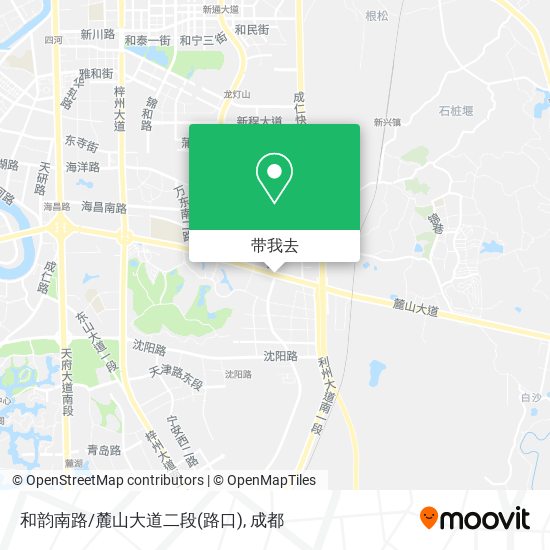 和韵南路/麓山大道二段(路口)地图
