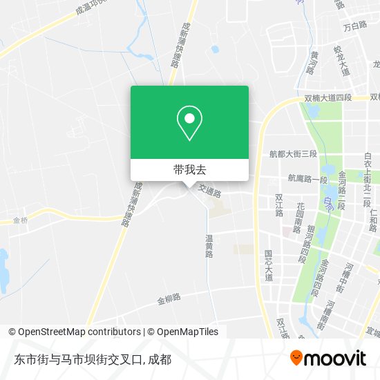 东市街与马市坝街交叉口地图