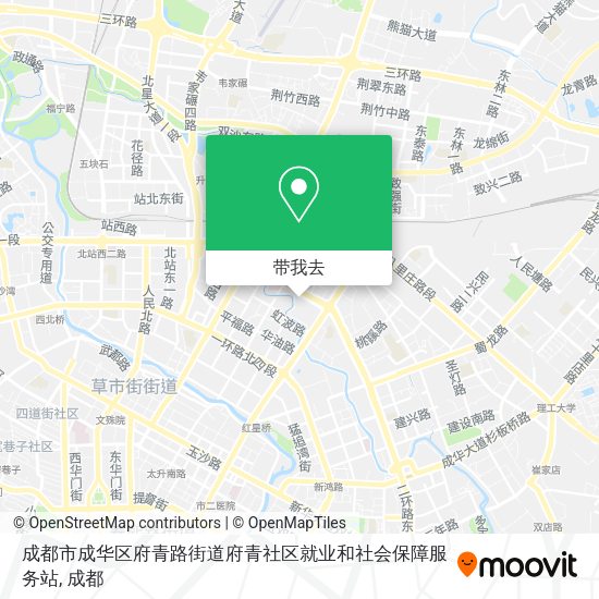 成都市成华区府青路街道府青社区就业和社会保障服务站地图