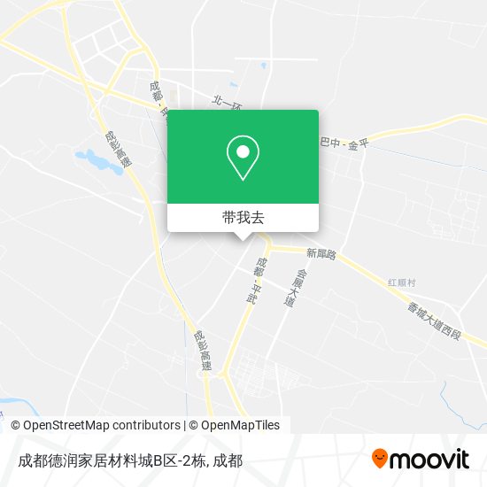 成都德润家居材料城B区-2栋地图